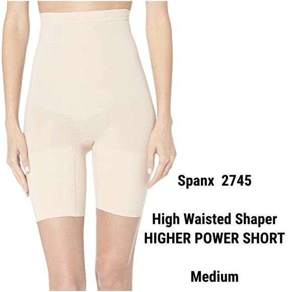 SPANX Higher Power Short Tummy Control High-Waisted Power Short 2745 Soft Nude M - Picture 1 of 11